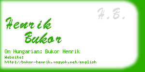 henrik bukor business card